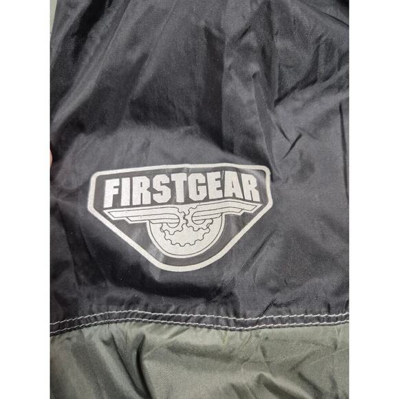 Firstgear Motorcycle Convertible Nylon Rain Jacket /Bag Black/Green  Sz L - Picture 5 of 9